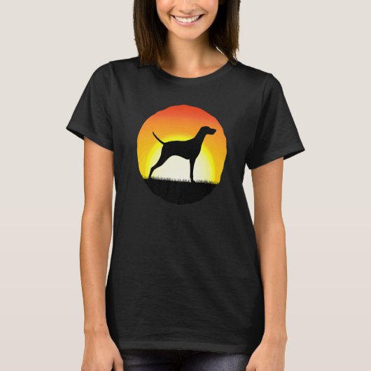 Hongaars Vizsla Dog Retro 7 T-shirt (Voorkant)