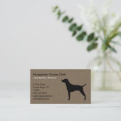 Hongaars Vizsla Dog Silhouette Visitekaartje (Staand voorkant)