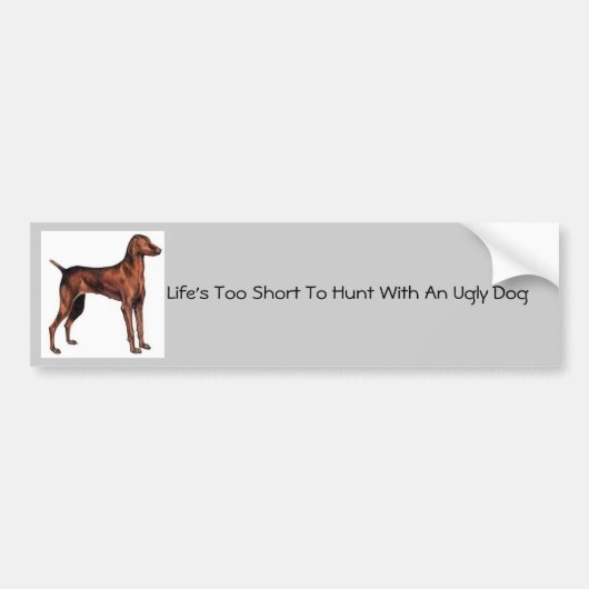 Hongaars_Vizsla, het leven is te kort om met... Bumpersticker (Voorkant)