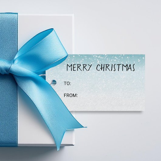 Hongaars Vizsla Hond Sneeuwig Winter Bos Feestelij Cadeaulabel