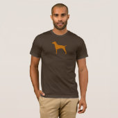 Hongaars Vizsla Hondenras Silhouet T-shirt (Voorkant volledig)