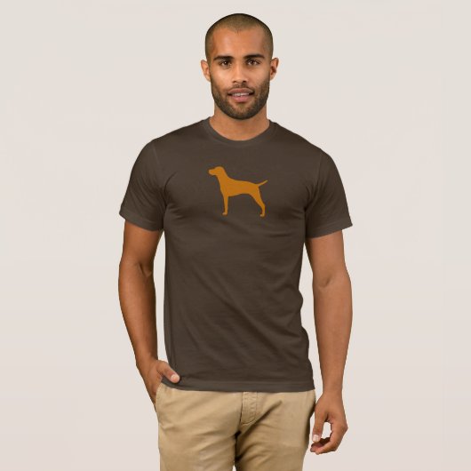 Hongaars Vizsla Hondenras Silhouet T-shirt (Voorkant volledig)