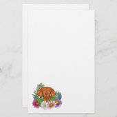 Hongaars Vizsla hoofd met kleurrijke zomerbloemen Briefpapier (Voorkant / Achterkant)