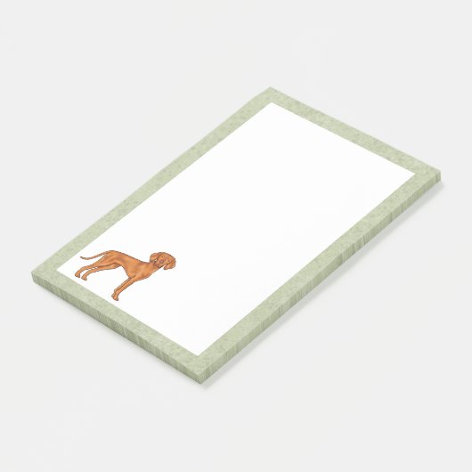 Hongaars Vizsla Pointer Dog Cartoon Illustratie Post-it® Notes (Schuin)