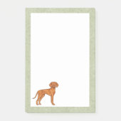 Hongaars Vizsla Pointer Dog Cartoon Illustratie Post-it® Notes (Voorkant)