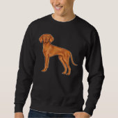 Hongaars Vizsla Pointer Dog Cartoon Illustratie Trui (Voorkant)