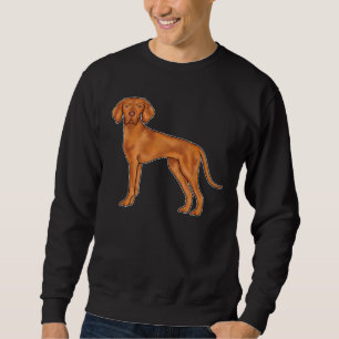 Hongaars Vizsla Pointer Dog Cartoon Illustratie Trui