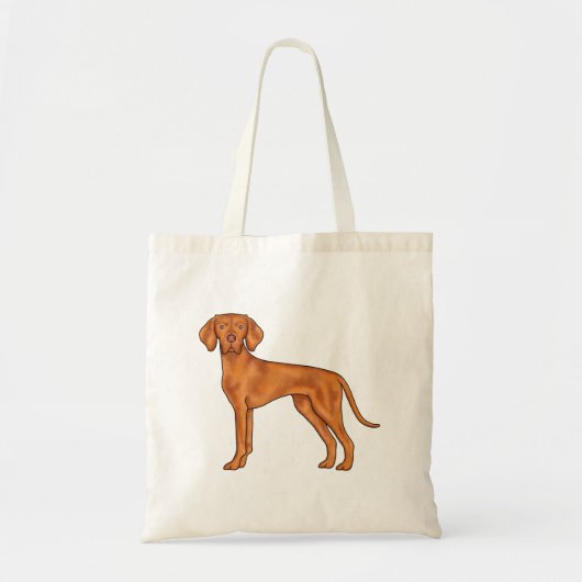 Hongaars Vizsla Pointer Hond Schattigee Cartoon Ca Tote Bag (Voorkant)