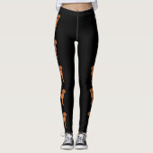 Hongaars Vizsla Pointer Schattige Cartoon Honden Z Leggings (Voorkant)