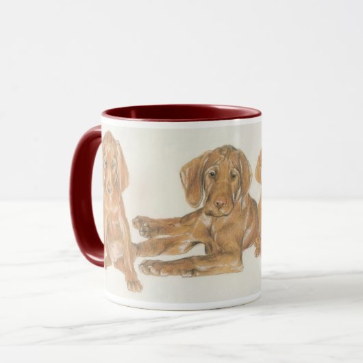 Hongaars Vizsla Puppies Mok (Voorkant links)