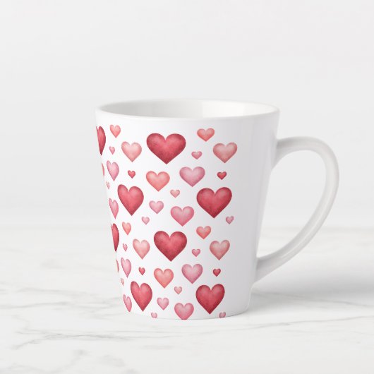 Hongaars Vizsla rode harten patroon hond liefde ro Latte Mok (Rechts)