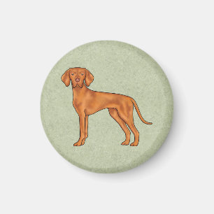 Hongaars Vizsla Schattige Cartoon Pointer Dog Gree Magneet