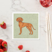 Hongaars Vizsla Schattige Cartoon Pointer Dog Gree Servet (Insitu)