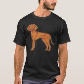 Hongaars Vizsla Schattige Cartoon Pointer Dog Stan T-shirt (Voorkant)
