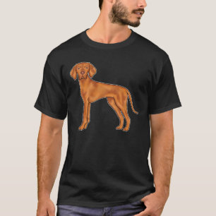 Hongaars Vizsla Schattige Cartoon Pointer Dog Stan T-shirt