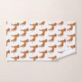 Hongaars Vizsla Schattige Cartoon Pointer Hondenpa Bad Handdoek (Handdoek)