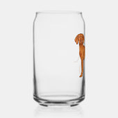 Hongaars Vizsla Schattige Pointer Dog met aangepas Blikvorm Glas (Rechts)