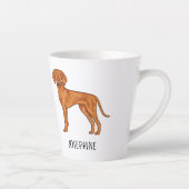 Hongaars Vizsla Schattige Pointer Dog met aangepas Latte Mok (Rechts)