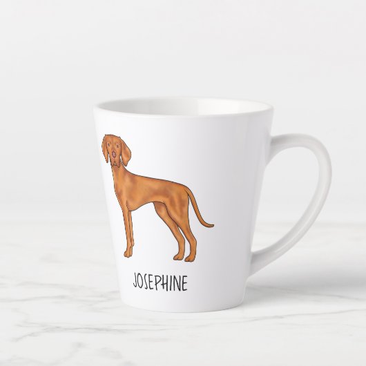 Hongaars Vizsla Schattige Pointer Dog met aangepas Latte Mok (Rechts)