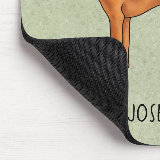 Hongaars Vizsla Schattige Pointer Dog met Naam Gro Muismat (Hoek)