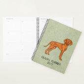 Hongaars Vizsla Schattige Pointer Dog met tekst Gr Planner (Display)