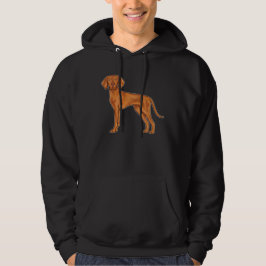 Hongaars Vizsla Schattige Rode Cartoon Pointer Dog Hoodie