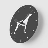 Hongaars Vizsla Silhouette Ronde Klok (Hoek)