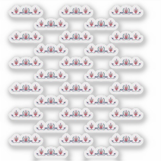 Hongaars Volk Bloempatroon Sticker (Voorkant)