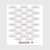 Hongaars volksbloemmotief sticker (Vel)