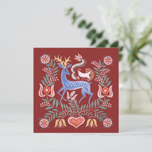 Hongaars Volkskunsten Plein Kaart (Staand voorkant)