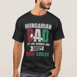 Hongaars voor Mannen Papa met vlag van Hongarije R T-shirt