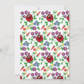 Hongaars Vrijgezellenfeest voor folkflorale bloeme Kaart (Achterkant)