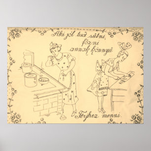 Hongaars wandkleed ontwerp poster