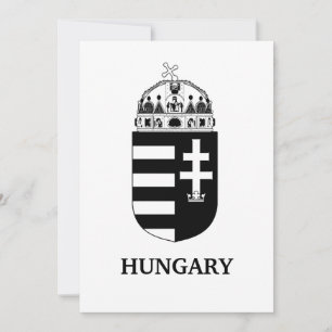 Hongaars Wapen Huidige Monochrome Kunst Bedankkaart