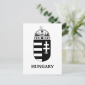 Hongaars Wapen Huidige Monochrome Kunst Briefkaart (Staand voorkant)