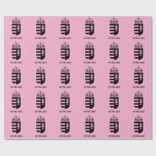 Hongaars Wapen Huidige Monochrome Kunst Cadeaupapier