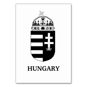 Hongaars Wapen Huidige Monochrome Kunst Kaart
