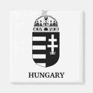 Hongaars Wapen Huidige Monochrome Kunst Magneet