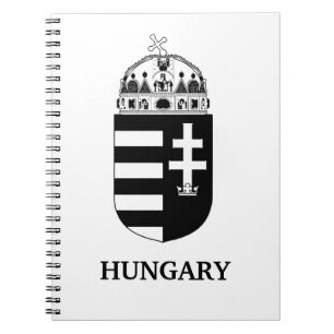Hongaars Wapen Huidige Monochrome Kunst Notitieboek