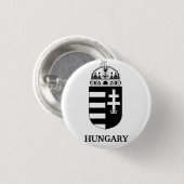 Hongaars Wapen Huidige Monochrome Kunst Ronde Button 3,2 Cm (Voorkant /achterkant)