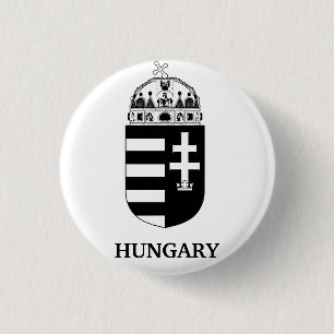 Hongaars Wapen Huidige Monochrome Kunst Ronde Button 3,2 Cm