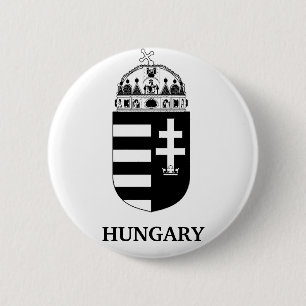 Hongaars Wapen Huidige Monochrome Kunst Ronde Button 5,7 Cm