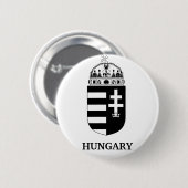 Hongaars Wapen Huidige Monochrome Kunst Ronde Button 5,7 Cm (Voorkant /achterkant)