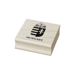 Hongaars Wapen Huidige Monochrome Kunst Rubberstempel
