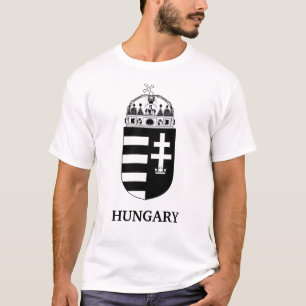 Hongaars Wapen Huidige Monochrome Kunst T-shirt