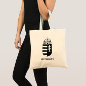 Hongaars Wapen Huidige Monochrome Kunst Tote Bag (Voorkant (product))