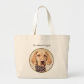 Hongaars Wirehaired Vizsla Schilderen Schattigee D Grote Tote Bag (Voorkant)