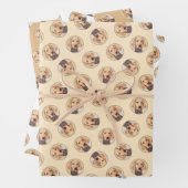 Hongaars Wirehaired Vizsla Schilderen Schattigee D Inpakpapier Vel (In situ)