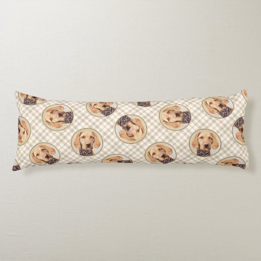 Hongaars Wirehaired Vizsla Schilderen Schattigee D Lichaamskussen (Voorkant)