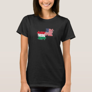 Hongaarse Amerikaanse vlag T-shirt